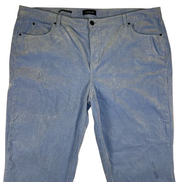 Talbots Sky blue High Rise Straight Leg Corduroy Pants Size 22W - Picture 2 of 10